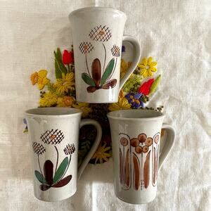 Vintage COTC Floral Stoneware Mug: Otigari Style, S|3